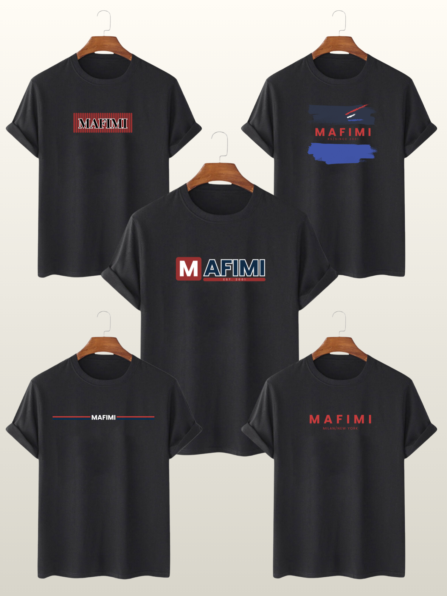 Mafimi Muška majica set od 5