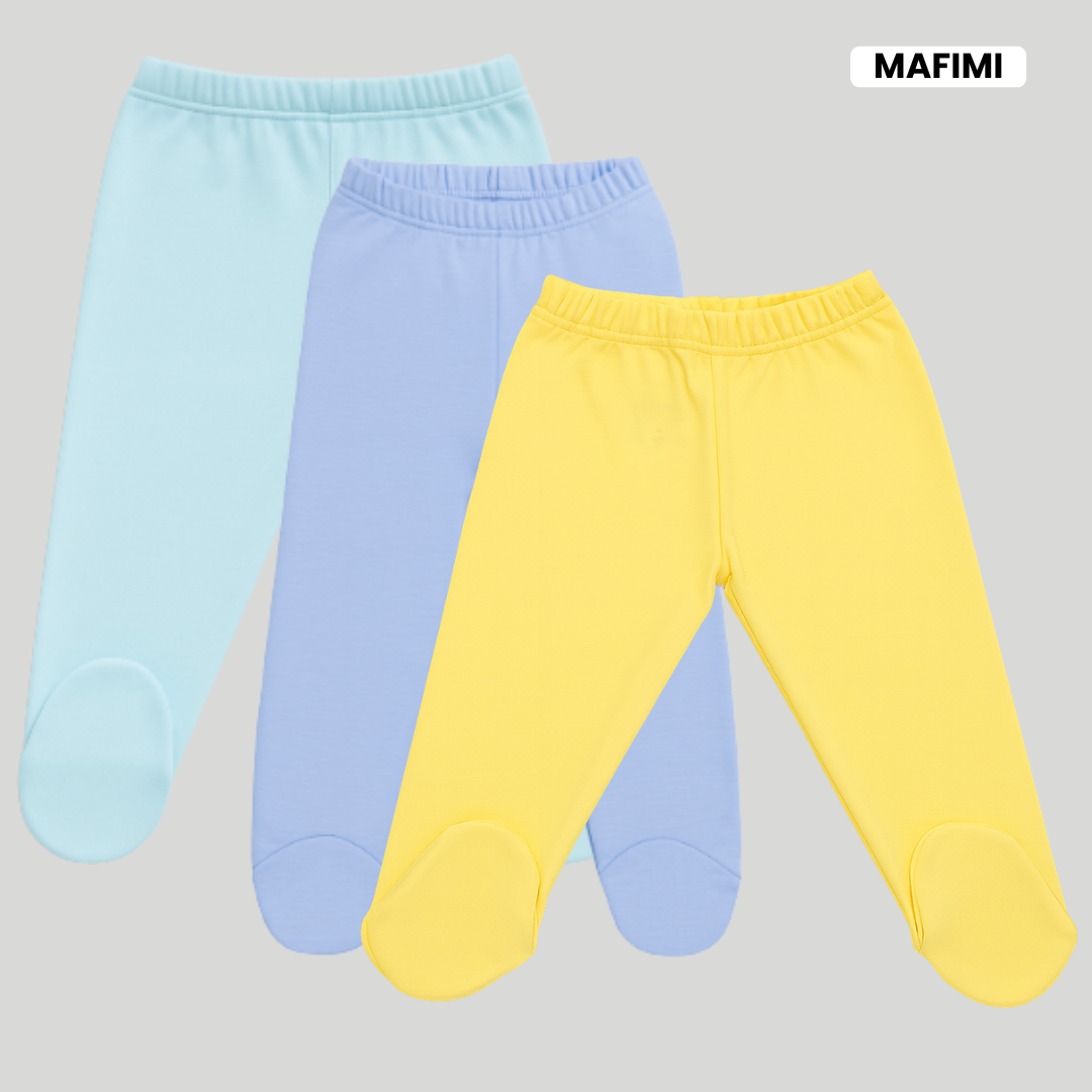 Mafimi Pamučne Pantalonice sa stopicom set od 3 - aqva - Slika 2