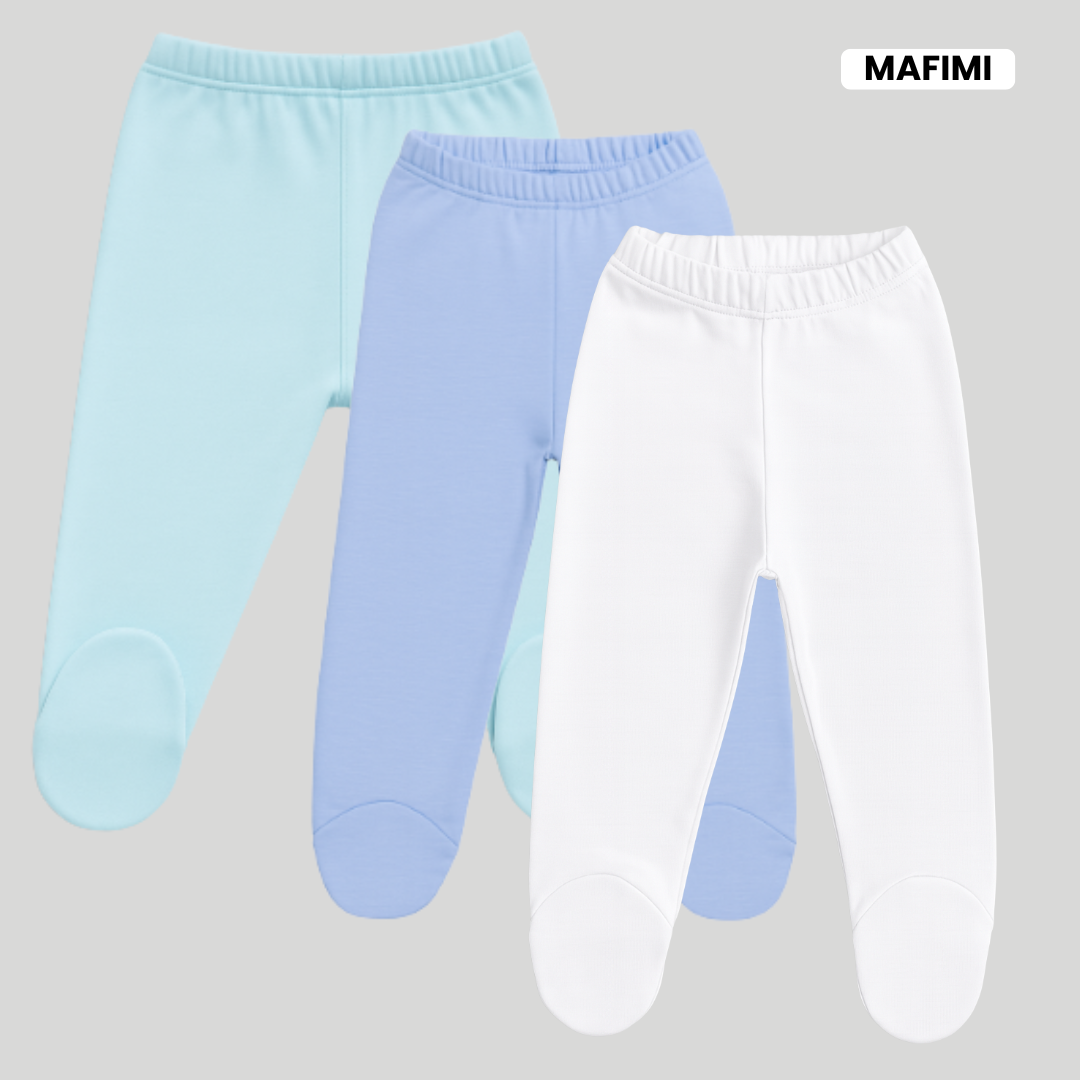 Mafimi Pamučne Pantalonice sa stopicom set od 3 - aqva - Slika 3